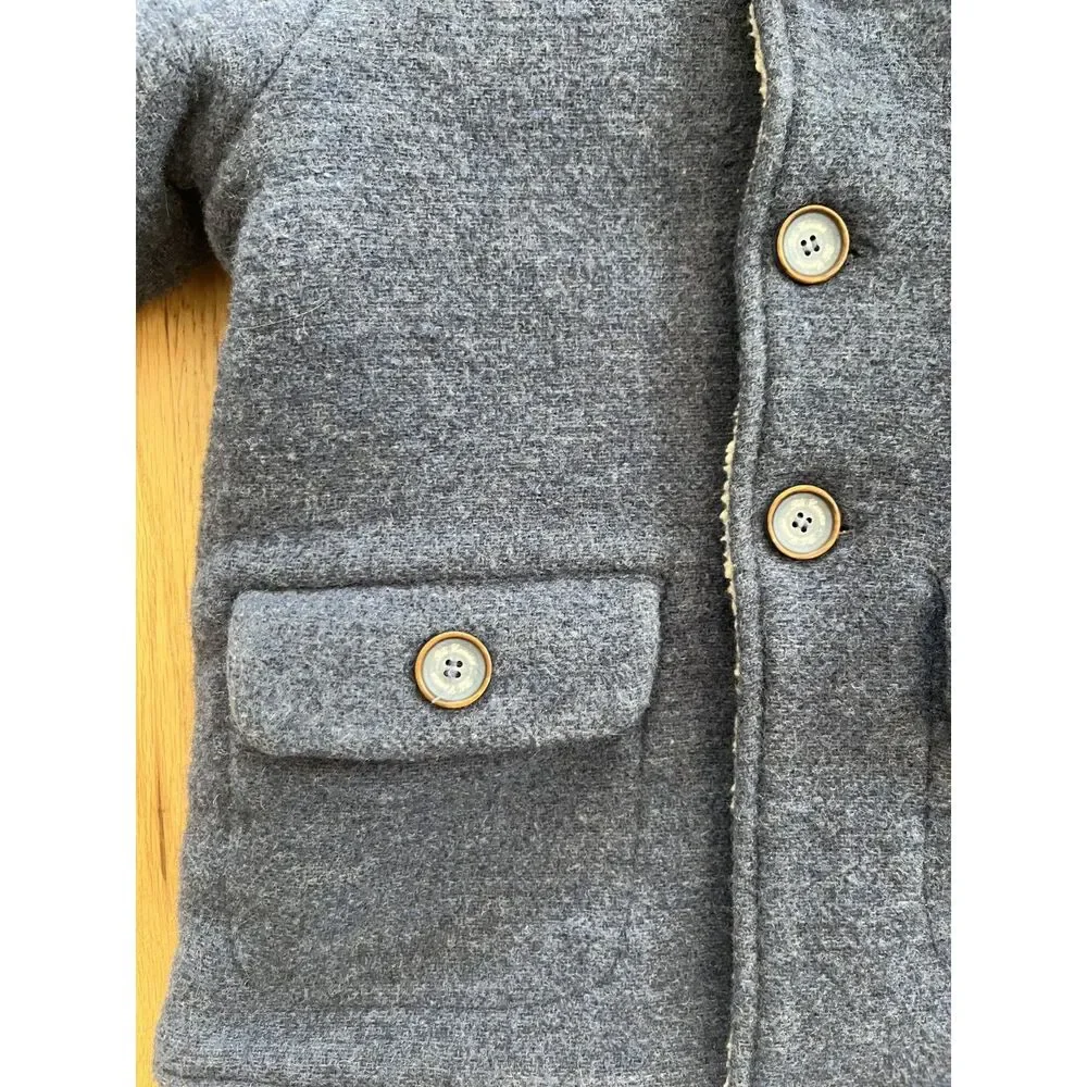 Pili Carrera 1963‎ Kids Blue Wool Sherpa Coat Size 4